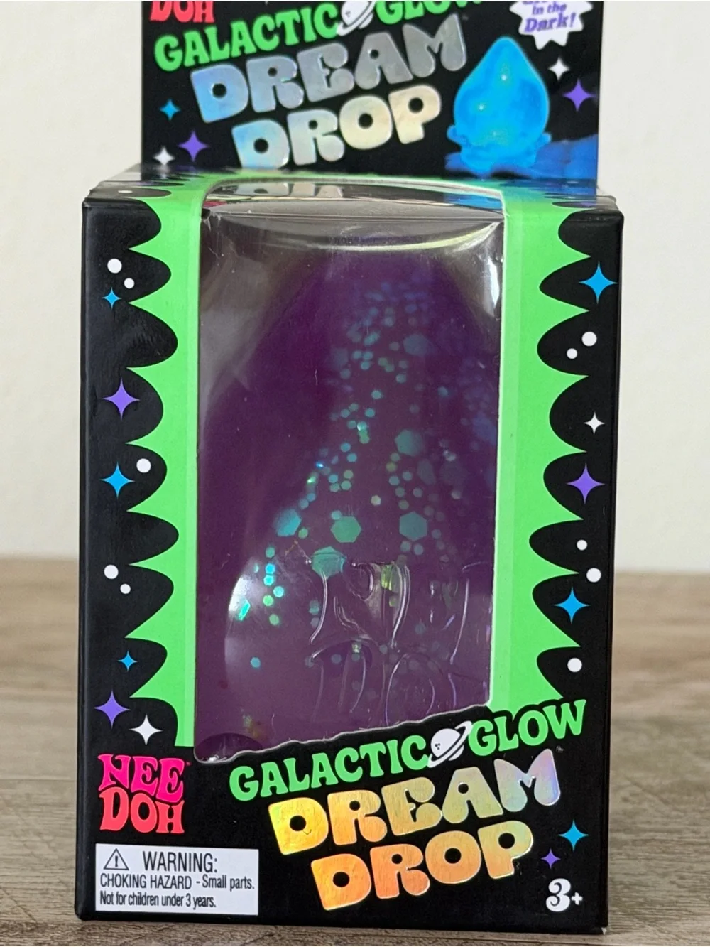 RARE Limited Edition Viral Glow In Dark NeeDoh Galactic Glow Dream Drop Squeeze